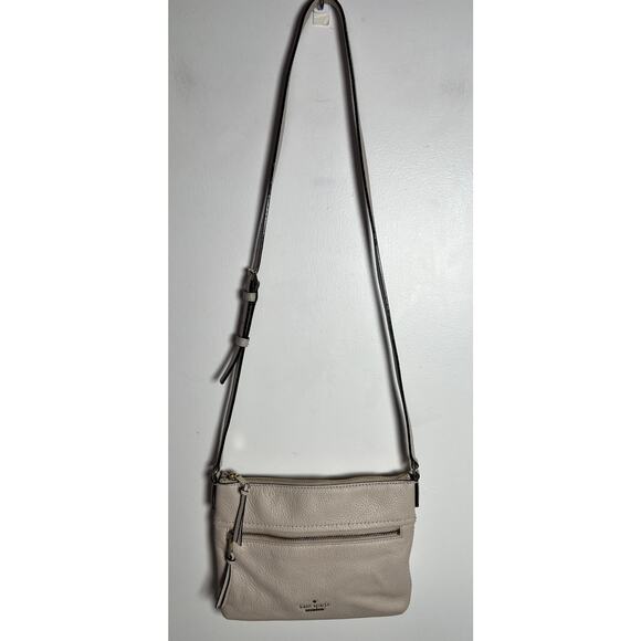 Kate Spade Jackson Street Gabriele Peppled Leather Crossbody Brownstone Tan - Picture 11 of 12